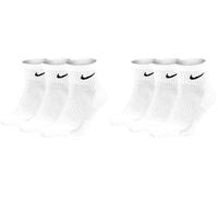 NIKE U NK Everyday Cush Ankle 3Pr Socks, Hombre, White/Black, L (Paquete de 2)