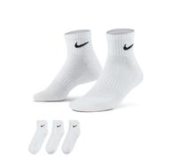 Nike U NK Everyday Cush Ankle 3Pr Socks, Hombre, White/Black, S