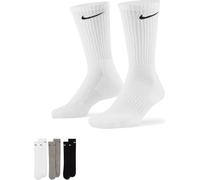 Nike U NK Everyday Cush Crew 3Pr Socks, Unisex Adulto, whblk/dghblk/blkwh, L