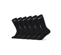 Nike U NK Everyday Cush Crew 6Pr Socks, Hombre, Black/White, L