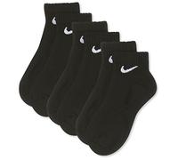 Nike U Nk Everyday Ltwt Ankle 3pr Calcetines, black/(white), L Unisex adulto