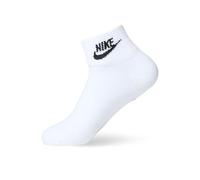 Nike U Nk Everyday LTWT Ankle 3pr Calcetines, White/Black, M Unisex Adulto