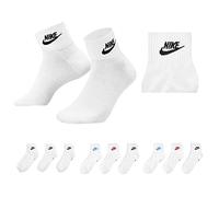 Nike U Nk NSW Evry Essential - Calcetines para tobillo (3 unidades), 3 pares blancos 6 pares multicolor, 48-50