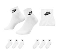 Nike U Nk NSW Evry Essential - Calcetines para tobillo (3 unidades), 6 Pares Blanco, 40-44