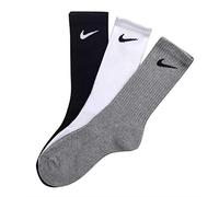 Nike U Nk Perf Cush Crew 3Pr Calcetines, Hombre, Gris/Blanco/Negro, M
