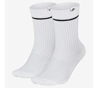 Nike U Snkr Sox Essential Crew 2Pr Socks, Unisex Adulto, White/Black/Black, M