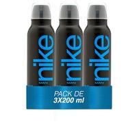 NIKE - Ultra Blue Pack de 3 x 200 ml, Desodorante Hombre Spray, Desodorante Antimanchas para Todo Tipo de Piel, 0% Sales de Aluminio, de Larga Duración, Fragancia Oriental Floral