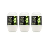 NIKE - Ultra Green Pack de 3 x 50 ml, Desodorante Hombre Roll-On, Desodorante Antimanchas para Piel Sensible, 0% Alcohol y 0% Sales de Aluminio, de Larga Duración, Fragancia Amaderada Oriental