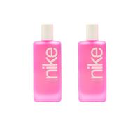NIKE - Ultra Pink 2x100 ml, Colonia Mujer, Pack 2, Perfume Formato Spray, Eau de Toilette Natural y Femenina, Aroma Oriental Gourmand, Fragancia Fresca
