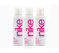 NIKE - Ultra Pink Pack de 3 x 200 ml, Desodorante Mujer Spray, Desodorante Antimanchas para Todo Tipo de Piel, 0% Sales de Aluminio, de Larga Duración, Fragancia Oriental Gourmand