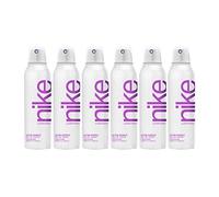 NIKE - Ultra Purple Pack de 6 x 200 ml, Desodorante Mujer Spray, Desodorante Antimanchas para Todo Tipo de Piel, 0% Sales de Aluminio, de Larga Duración, Fragancia Floral Afrutada
