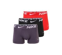 NIKE Lote de 2 bóxers lisos Dri fit. Color Negro + berenjena + rojo