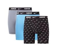Nike Underwear Hombre Essential Boxer Briefs Paquete de 3 - Ajuste ceñido, Material elástico, Gran Comodidad de Uso, Swoosh Print/Grey/Uni. Blue, M
