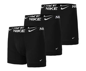 Nike Underwear Hombre Essential Boxer Briefs Paquete de 3 - Diseño clásico, Comodidad elástica, Ideal para Uso Diario y Entrenamiento, Black/Black/Black, XS