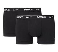 Nike Underwear Hombre Essential Trunks Paquete de 2 - Cintura cómoda, Libertad de Movimiento, Adecuada para Uso Diario, Black, XS
