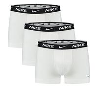 Nike Underwear Hombre Essential Trunks Paquete de 3 - Pierna Corta, Ajustada, Material elástico Suave, White, XS