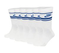 Nike Unisex 6er Paquete Deportivos - Everyday Essential Raya, Monocromo Blanco