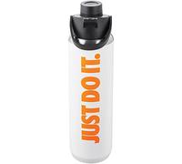 Nike Unisex - Adultos SS Recharge Chug Bottle - Botella de agua, blanco, negro y naranja total, 709 ml