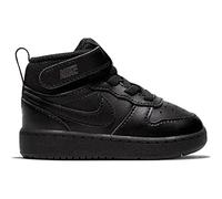 Nike Unisex Bebé Court Borough Mid 2 (TDV), Black/Black-Black, 27 EU