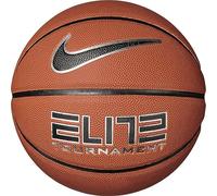 Nike Unisex Elite Tournament 8P Deflated Balón de Baloncesto Amber/Black/Metallic Silver/Black 7