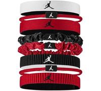 Nike Unisex Jordan Elastic Sport Mixed Width 8 PK Caucho para el Pelo White/Gym Red/Black One Size