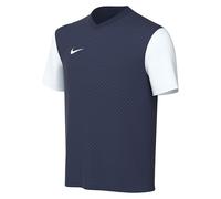 Nike Unisex Niños Camiseta de Fútbol de Manga Corta Y Nk Df Tiempo Prem II Jsy Ss, Azul Marino y Blanco, DH8389-410, XS