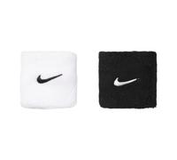 Nike Muñequeras Classic Swoosh esponja polar (x2) Negro/Blanco/Negro Talla única