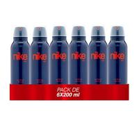 NIKE - Urban Wood Pack de 6 x 200 ml, Desodorante Hombre Spray, Desodorante Antimanchas para Todo Tipo de Piel, 0% Sales de Aluminio, de Larga Duración, Fragancia Especiada Fougére