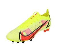 Nike Vapor 14 Elite Zapatos de fútbol (AG) Volt/Bright Crimson-Black 11