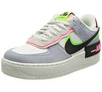 Nike W Af1 Shadow, Zapatillas de Baloncesto Mujer, Sail Black Sunset Pulse LT Armory Blue Electric Green Sail, 40 EU