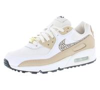 NIKE W Air MAX 90, Sneaker Mujer, White/Hemp-Summit White-Black, 37.5 EU