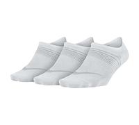 NIKE W Everyday Plus LTWT Foot 3Pr Socks, Mujer, White/Wolf Grey, M