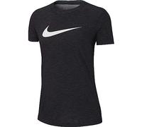 Nike W Nk Dry Dfc Crew Camiseta, Mujer, Negro (Black/Htr/White), XL