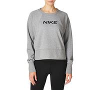 Nike W Nk Dry Get Fit FC CW CP El G Camiseta de Manga Larga, Mujer, Carbon Heather/(Black), M