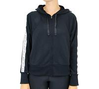 Nike W Nk Dry Get Fit FLC HD FZ JDI Long Sleeved T-Shirt, Mujer, Black/White, XL