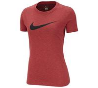 Nike W NK Dry tee DFC Crew Camiseta de Manga Corta, Mujer, Ember Glow/htr/Black, XS