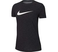 Nike W Nk Dry tee Dfc Crew Camiseta, Mujer, Black/htr/White, 2XL