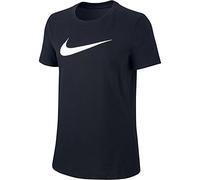 Nike W Nk Dry tee Dfc Crew T-Shirt, Mujer, Black/Black/htr/(White), L