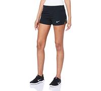 Nike W Nk Eclipse 3In Short Pantalones Cortos de Deporte, Mujer, Black/(Reflective Silv), XL