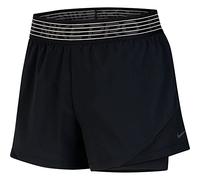 Nike W NK FLX 2In1 Short Wvn Essnt Sport Shorts, Mujer, Black/Black/Thunder Grey, 2XL