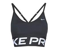 Nike W NK Indy Pro CN Long Line Bra Bra, Mujer, Black/White/Metallic Silver, XS