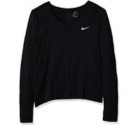 Nike W Nk Infinite Top LS Long Sleeved T-Shirt, Mujer, Black/(Reflective silv), S