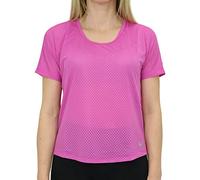 Nike W Nk Miler Top SS Breathe, Mujer, Active Fuchsia/Reflective silv, L