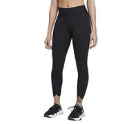 Nike W Nk One Luxe Icnclsh Crop Tgt Apretado, Negro/Gris Ahumado, Extra-Small para Mujer