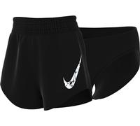 Nike W Nk One Swsh Hbr DF Mrbrshrt Pantalones Cortos, Blanco/Negro, Small para Mujer
