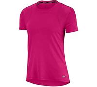 Nike W Nk Run Top SS Camiseta de Manga Corta, Mujer, Magic Flamingo/Magic Flamingo/ (Reflective silv), M