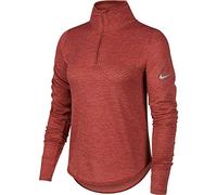 Nike W Nk Sphr Elmnt Top Hz Long Sleeve Top, Mujer, Cedar/Light Redwood/htr/Reflective silv, S