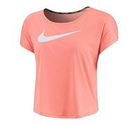 Nike W Nk Swoosh Run Top SS T-Shirt, Mujer, Pink Quartz/White, XS