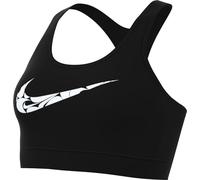 Nike W Nk Swsh LS Hbr Bra Sujetador, Blanco/Negro, Small Mujeres