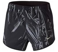 Nike W NK Tempo LX Short FL PR Pantalón Corto, Mujer, Black/Black/Reflective silv, 2XL